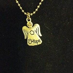 Hope Angel necklace on 18 inch pop bead chain
